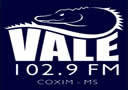 Logo da rádio Vale 102 FM Coxim