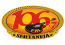 Logo da rádio 106 FM Sertaneja