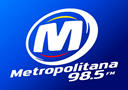 Logo da rádio Metropolitana 98.5 FM